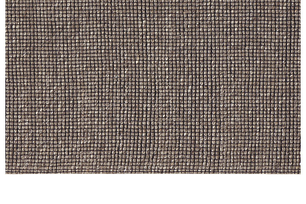 In deep charcoal and pearl tones this hand woven natural Calvin Klein Lowland wool area rug merges understated color with striking design and a stunning surface texture to offer a modern, minimalist layer of laidback luxury to any interior.43% Wool, 29% Cotton, 14% Polyester, 7% Rayon, 7% Nylon | Imported | Handcrafted | Flat weave | Handmade | Tufted | Moderate shedding | Recommended for areas with heavy foot traffic | Rectangle | Indoor only