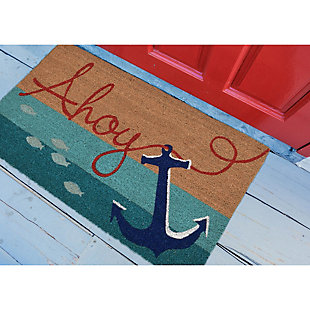 Transocean Terrene Sailor Welcome Outdoor 2' x 3' Doormat, Natural, rollover