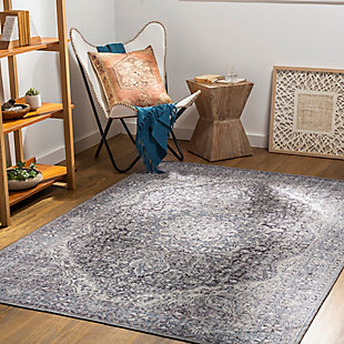 Surya Colin 6'7" x 9' Rug, Charcoal/Gray, rollover
