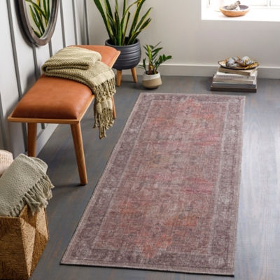 Surya Farrell 2'7" x 7'3" Rug, Brown/Red, rollover