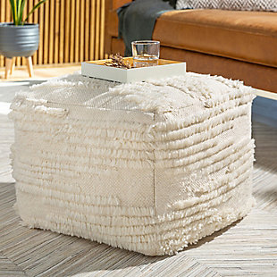 World Needle Angelina Cottage 20"H x 20"W x 14"D Pouf, , rollover