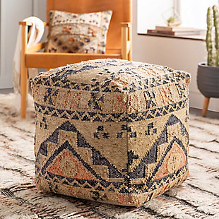 World Needle Lawrencia Traditional 18"H x 18"W x 18"D Pouf, , rollover