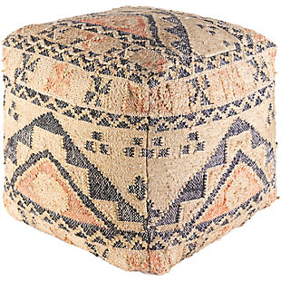 World Needle Lawrencia Traditional 18"H x 18"W x 18"D Pouf, , large