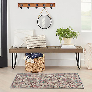 Waverly Waverly Washables Collection 2' x 3'9" Beige Contemporary Indoor Rug, , rollover