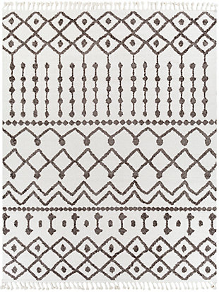 Surya Alhambra 7'10" x 10' Scandinavian Area Rug, Cream/Charcoal, large