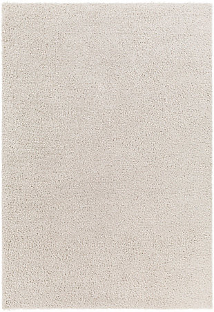 Surya Cloudy Shag 5'3" x 7' Solid Color Area Rug, Light Gray, large