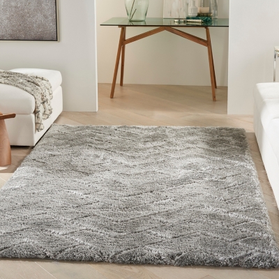 Nourison Nourison Dreamy Shag 4' x 6' Grey Shag Indoor Rug, Gray, rollover