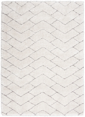 Nourison Nourison Dreamy Shag 5'3" x 7'3" Ivory/Grey Shag Indoor Rug, Ivory/Gray, large
