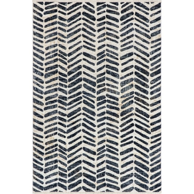 nuLOOM Elly Transitional Herringbone Fringe Area Rug, Beige, large