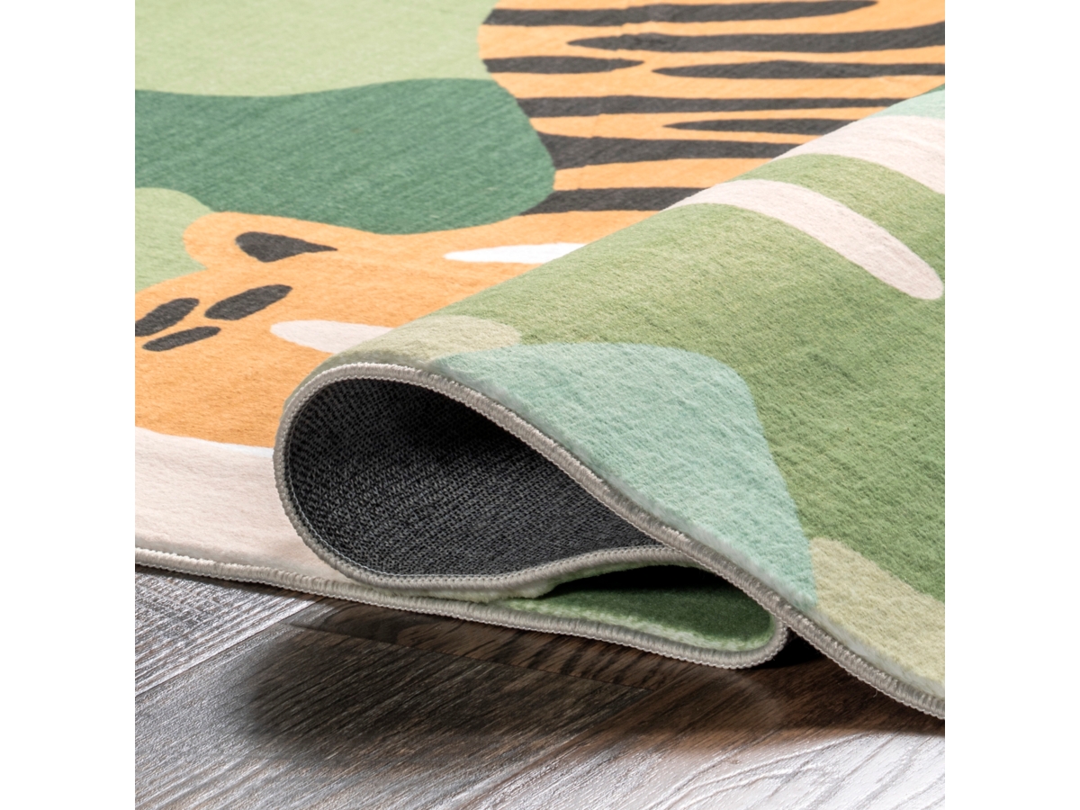nuLOOM Reenie Jungle Tiger Kids Machine Washable Area Rug nuLOOM Reenie Jungle Tiger Kids Machine Washable Area Rug