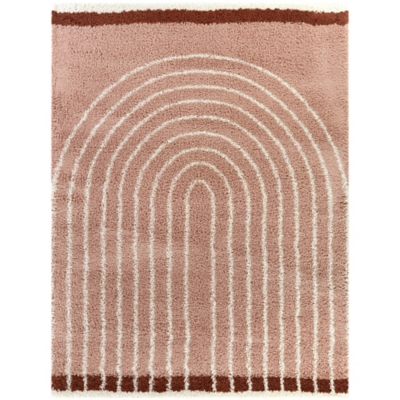 Balta Oaklynn Contemporary Shag 7' 10" x 10' Area Rug, Pink, large