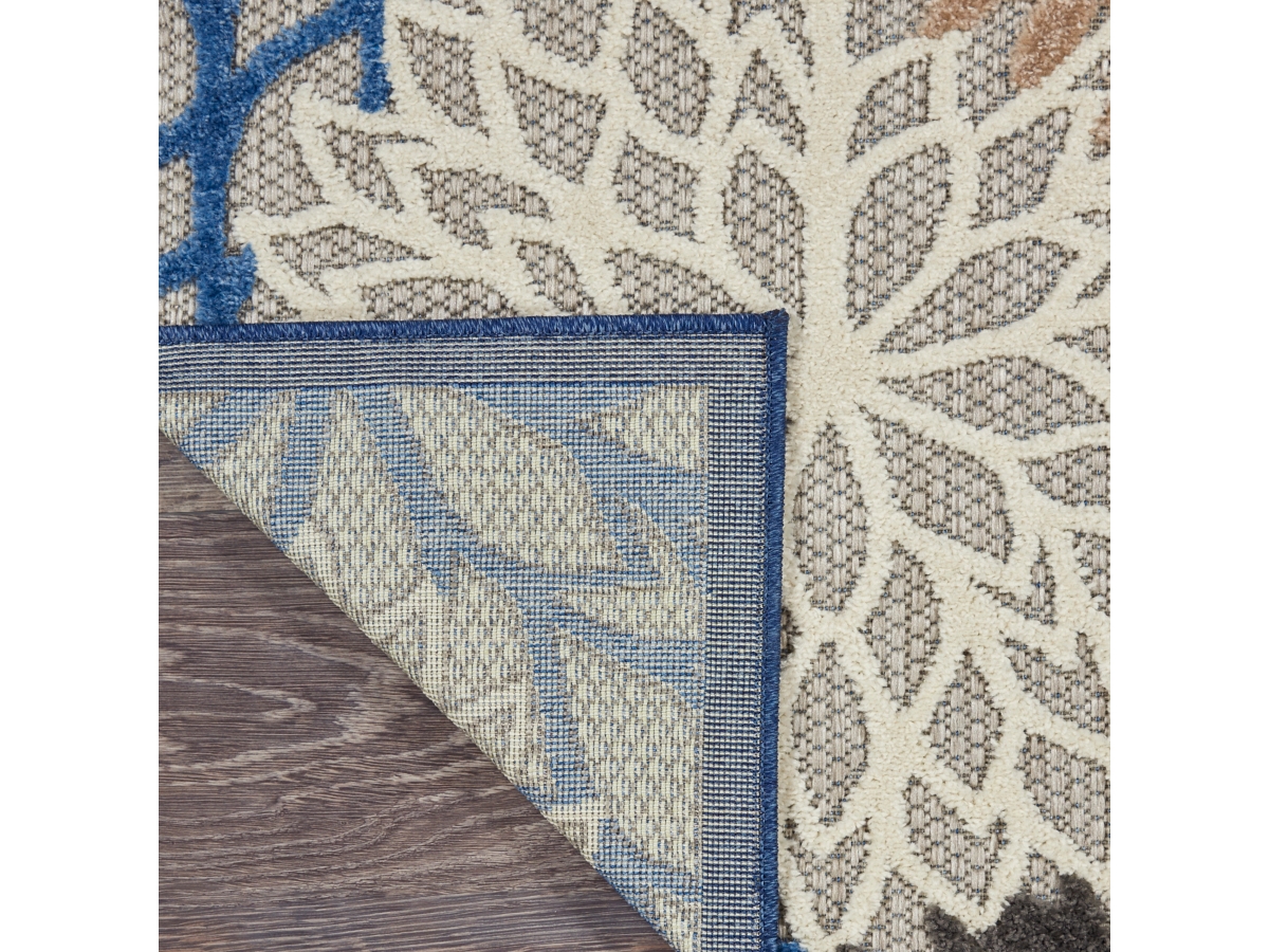 Nourison Aloha 9' x 12' Blue/Multicolor Indoor/ Outdoor Tropical Rug