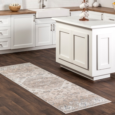 nuLOOM Darby Persian Stain Resistant Machine Washable Area Rug, Beige