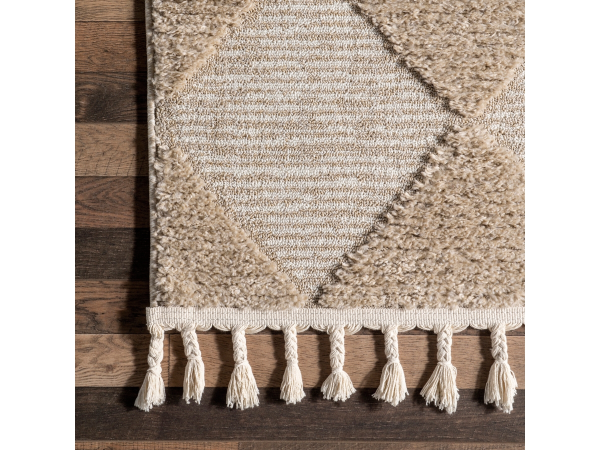 nuLOOM Marissa High/Low Diamond Tassel Area Rug | Ashley