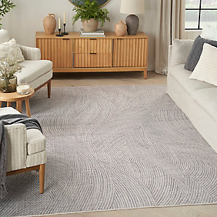 Nourison Home Machine Washable Series Rug, Ivory/Gray, rollover