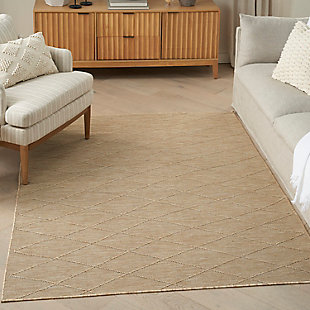 Nourison Home Washable Indoor/Outdoor Rug, Natural, rollover