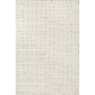 nuLOOM Electra Contemporary Wool Area Rug, Ivory, large