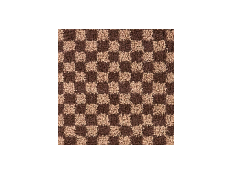 Balta Covey Checkered Shag 6' 7" x 6' 7" Square, Burgundy/Blush, large