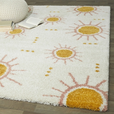 Balta Sun Spot Kids 3' 11" x 5' 7" Area Rug, Cream, large