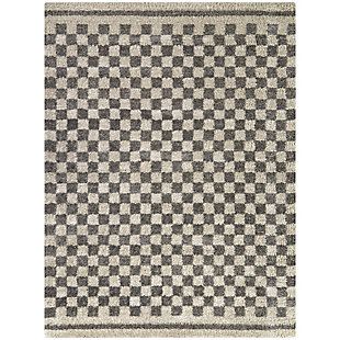Balta Chance Classic Checkered 5' 3" x 7' Area Rug, Gray, large