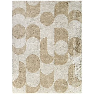 Balta Cesaire Modern Abstract 7' 10" x 10' Area Rug, Beige, large