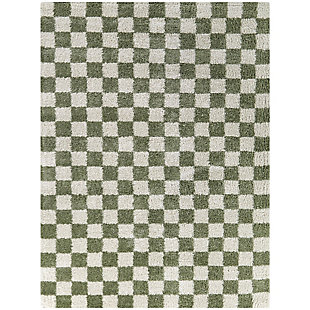 Balta Havill Classic Checkered 7' 10" x 10' Area Rug, Green, large