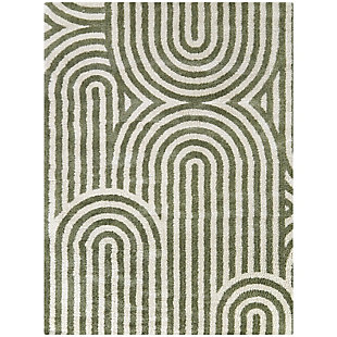 Balta Gerhard Modern Stripe 7' 10" x 10' Area Rug, Green, large