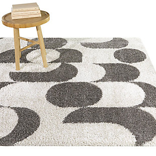 Balta Cesaire Modern Abstract 5' 3" x 7' Area Rug, Charcoal, rollover