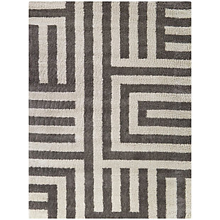 Balta Cantor Modern Abstract 7' 10" x 10' Area Rug, Charcoal, large