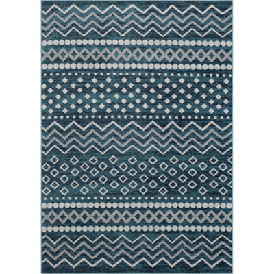 Edison 8' x 10' Machine Washable Area Rug, Navy/Gray, large