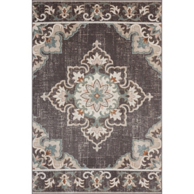 Anica 8' x 10' Indoor/Outdoor Area Rug, Multi Brown, large