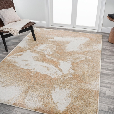 Jonathan Y Petalo Abstract Two-Tone Area Rug, Orange/Beige/Cream, rollover