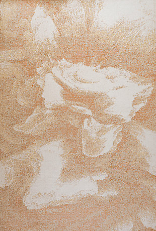 Jonathan Y Petalo Abstract Two-Tone Area Rug, Orange/Beige/Cream, large
