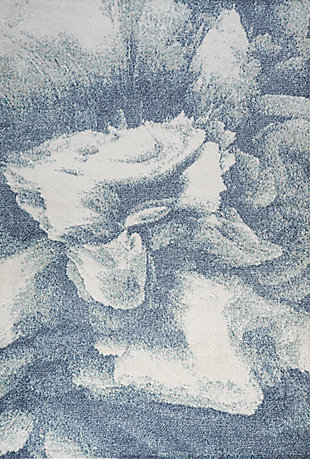 Jonathan Y Petalo Abstract Two-Tone Area Rug, Blue/Cream, large