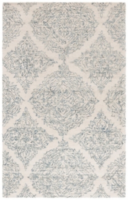 Safavieh Martha Stewart Collection Trellis  4' x 6' Area Rug, Ivory/Blue, large