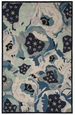 Safavieh Martha Stewart Collection Floral 9' x 12' Area Rug, Blue, large