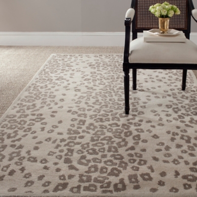 Ashley Safavieh Martha Stewart Collection Animal Print 5' x 8' Area Rug, Sharkey Gray