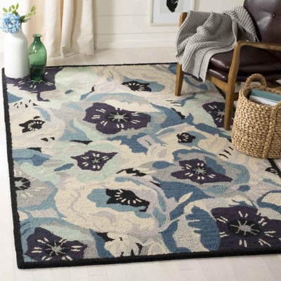 Safavieh Martha Stewart Collection Floral 8' x 10' Area Rug, Blue, rollover
