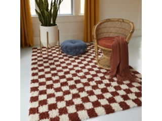 Mackie Checkered Shag 7' 10" x 10' Area Rug