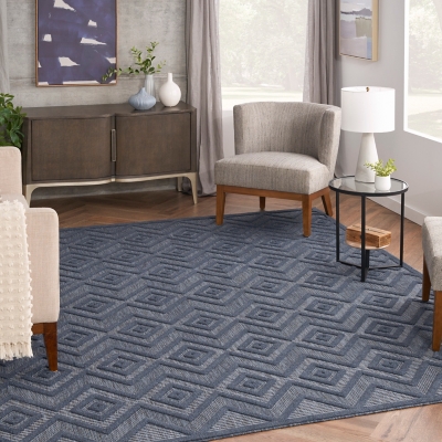 Nourison Home Versa 8' x 10' Area Rug, Navy Blue, rollover
