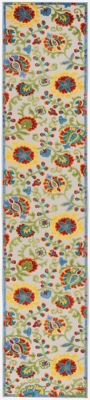 Nourison Home Splash 2'3" X 10' Leafy Vines Runner, Ivory/Multi, large