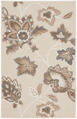 Nourison Home Splash 2'8" X 4' Floral Area Rug, Beige, large