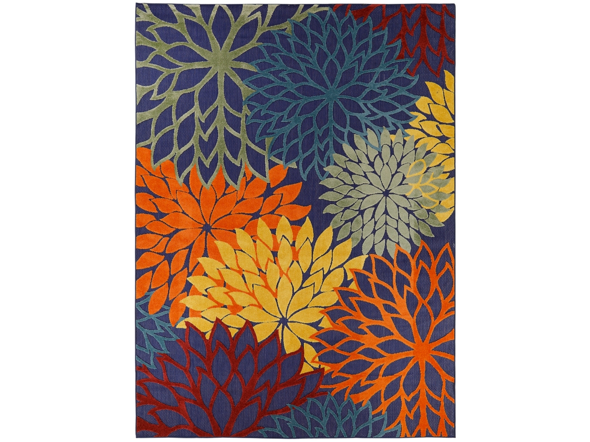 Nourison Home Splash 7'10" X 10 Dahlia Floral Indoor/Outdoor Area Rug