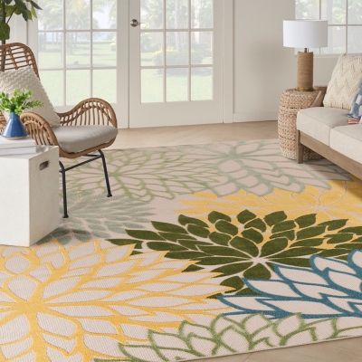 Nourison Home Splash 9' X 12' Dahlia Floral Area Rug