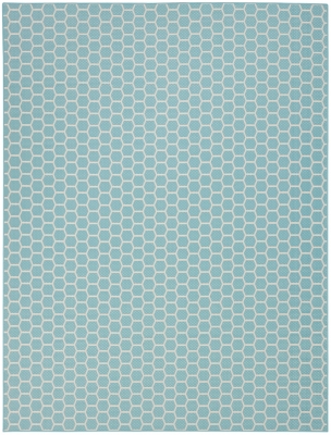 Nourison Home Twist Reversible Indoor/Outdoor 10' x 14' Area Rug, Aqua, large