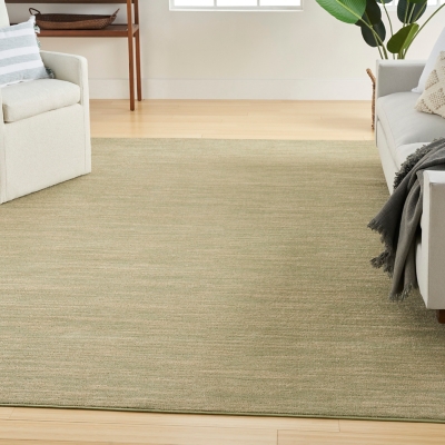 Nourison Home Outdoor Essentials 10' x 14'  Area Rug, Green/Gold, rollover