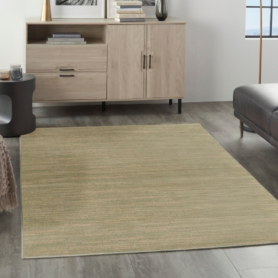Nourison Home Outdoor Essentials 4' x 6' Area Rug, Green/Gold