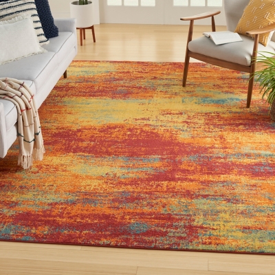 Nourison Outdoor Essentials 5x7 Area Rug - Artistic Design