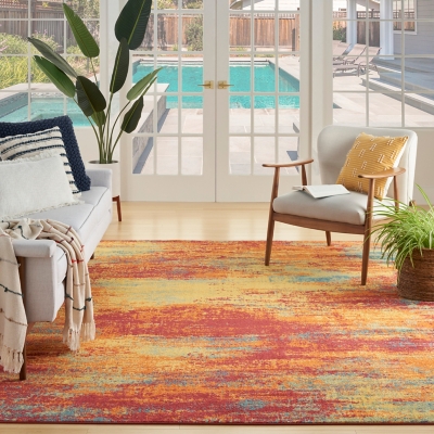 Nourison Outdoor Essentials 5x7 Area Rug - Artistic Design