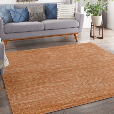 Nourison Home Outdoor Essentials 7' x Square Area Rug, Rust